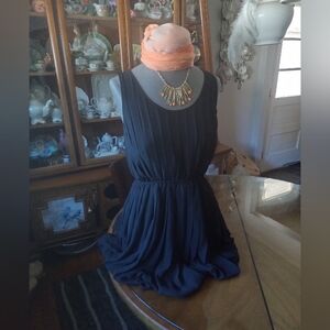 Banana Republic Navy Sleeveless Mini Dress